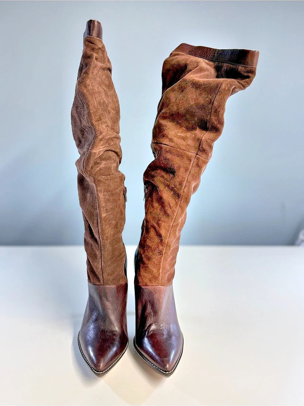 Nine West Over-the-Knee Heeled Boots Brown US 8W